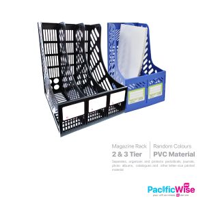 Magazine Box PVC/Kotak Majalah PVC/File Filing/(A618/3 Tier) 