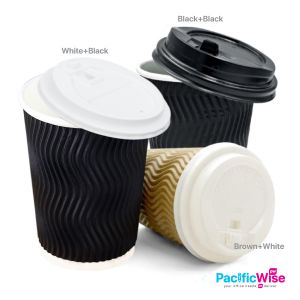 Paper Hot Cup 8oz with Lid (25pcs) Disposable Coffee Hot Sweet Corn Cup Thick
